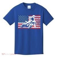Funny American Flat Track Motorcycle Gift Cool Bike Rider Gift Kids T-Shirt thumb 0