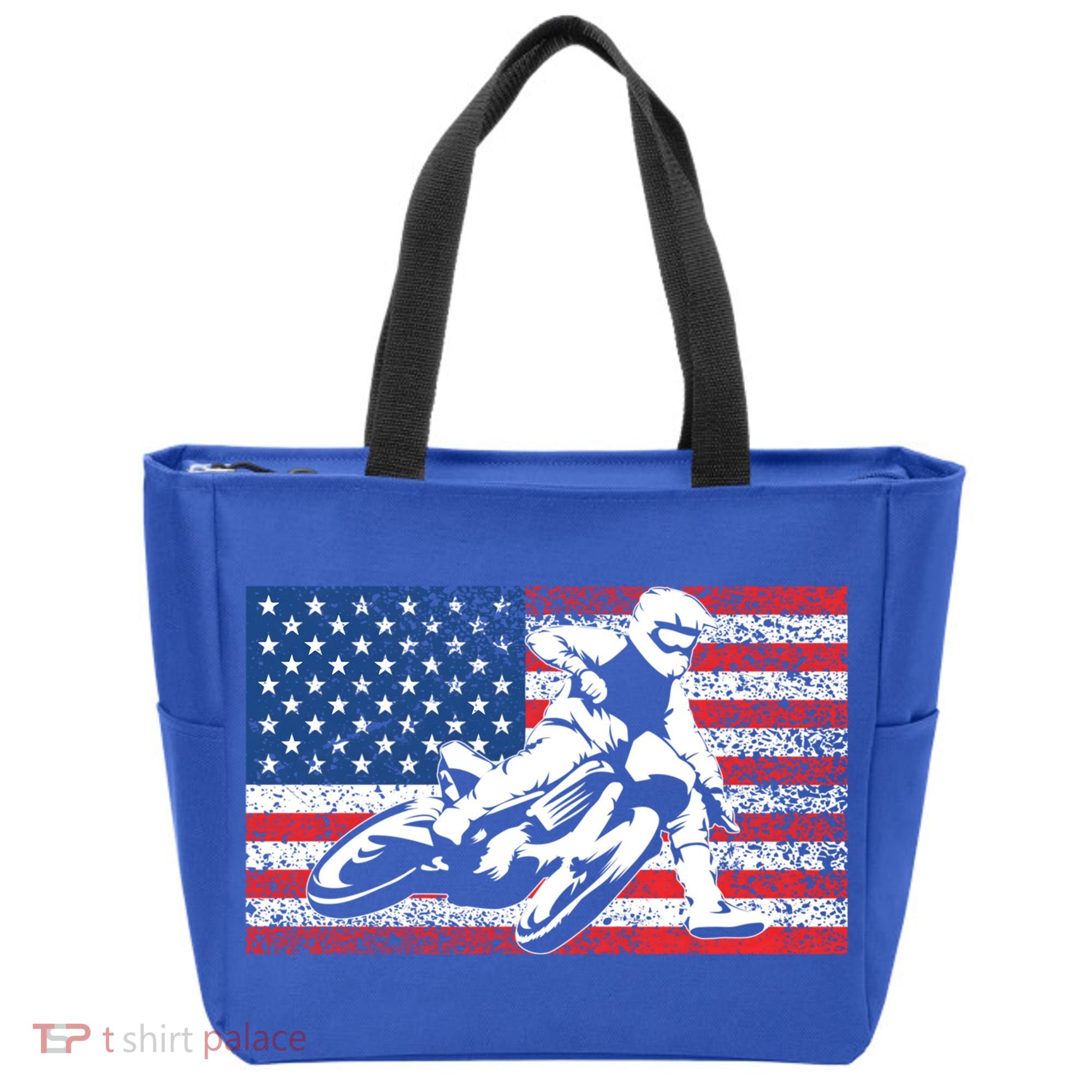 Funny American Flat Track Motorcycle Gift Cool Bike Rider Gift Tote Bag