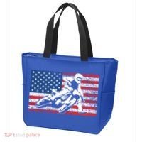 Funny American Flat Track Motorcycle Gift Cool Bike Rider Gift Tote Bag thumb 3
