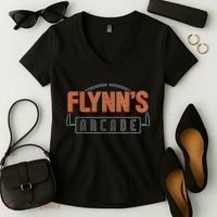 FLYNN'S ARCADE Women's V-Neck T-Shirt thumb 2