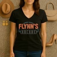 FLYNN'S ARCADE Women's V-Neck T-Shirt thumb 3