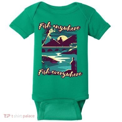 Fish Anywhere Fish Everywhere Baby Bodysuit