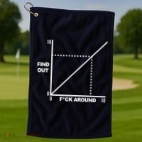 F Around Find Out Golf Towel thumb 1