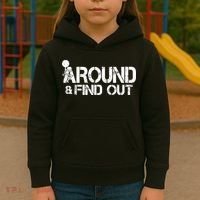F Around Find Out Funny Meme Kids Hoodie thumb 3