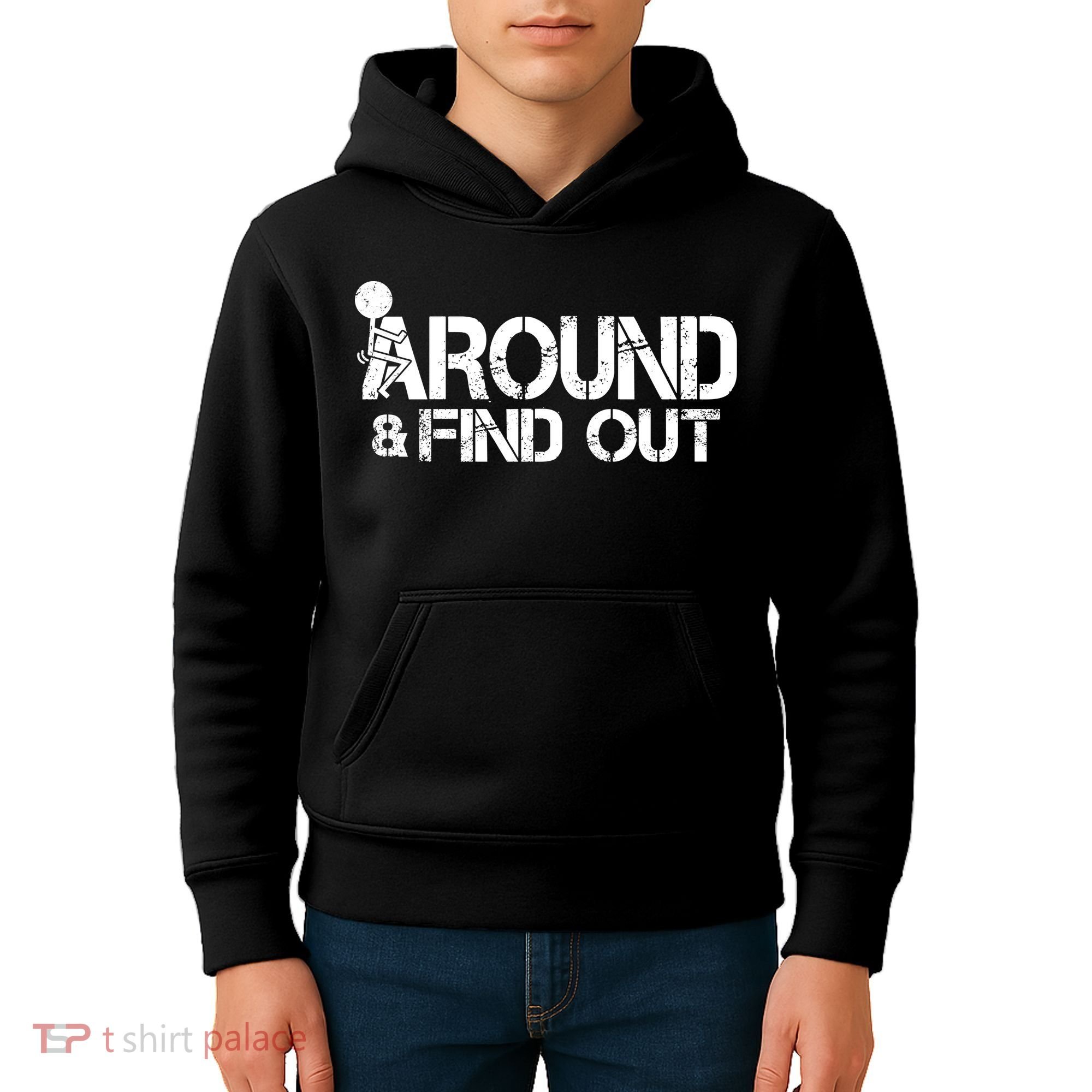 F Around Find Out Funny Meme Kids Hoodie