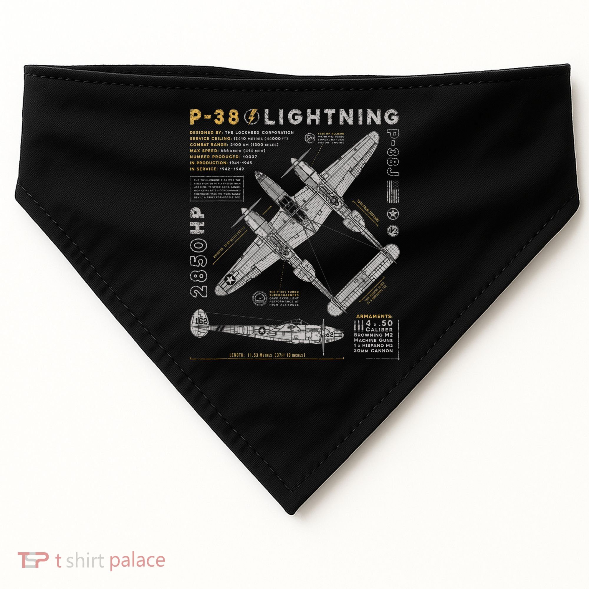 Fighter Aircraft USA-Made Doggie Bandana