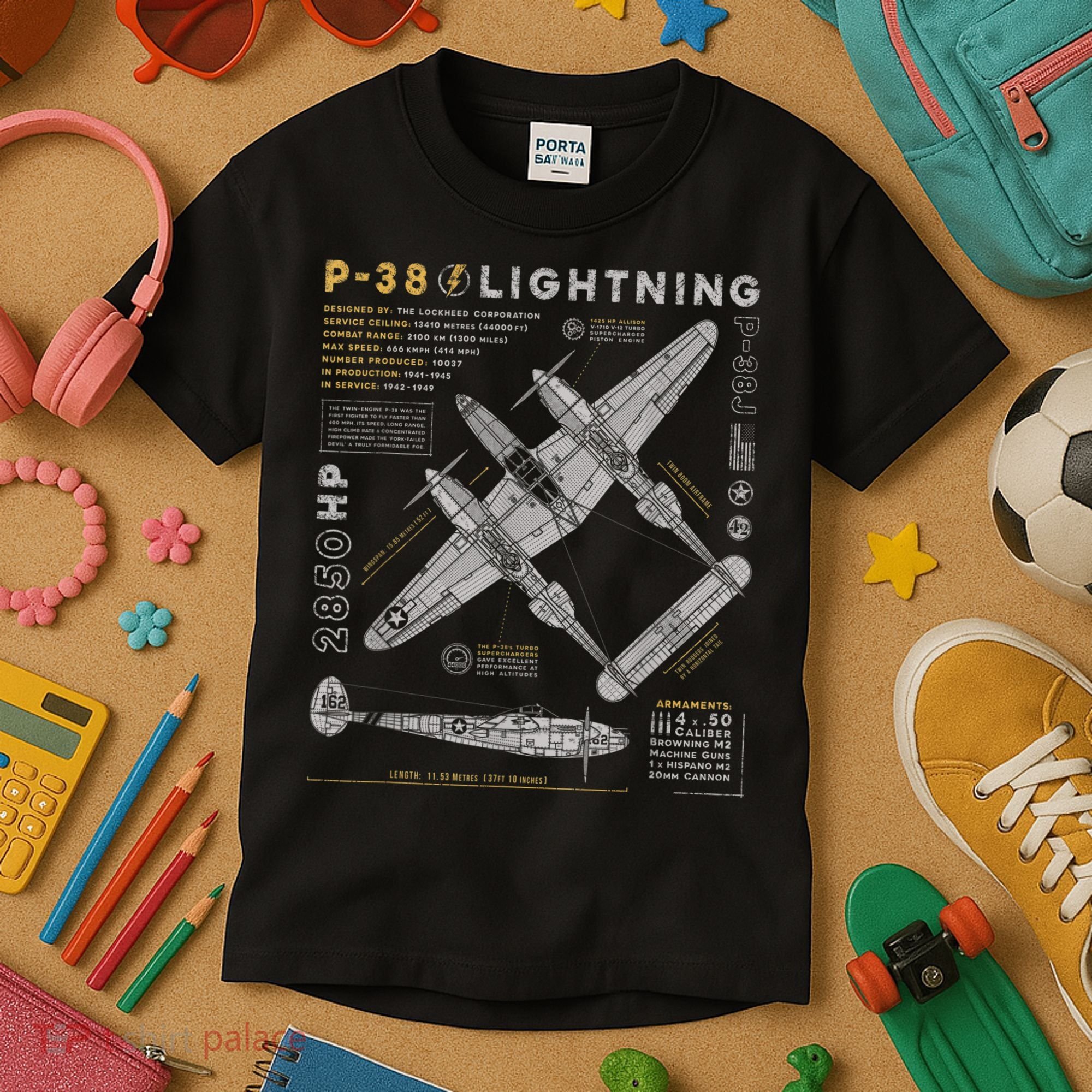 Fighter Aircraft Kids T-Shirt