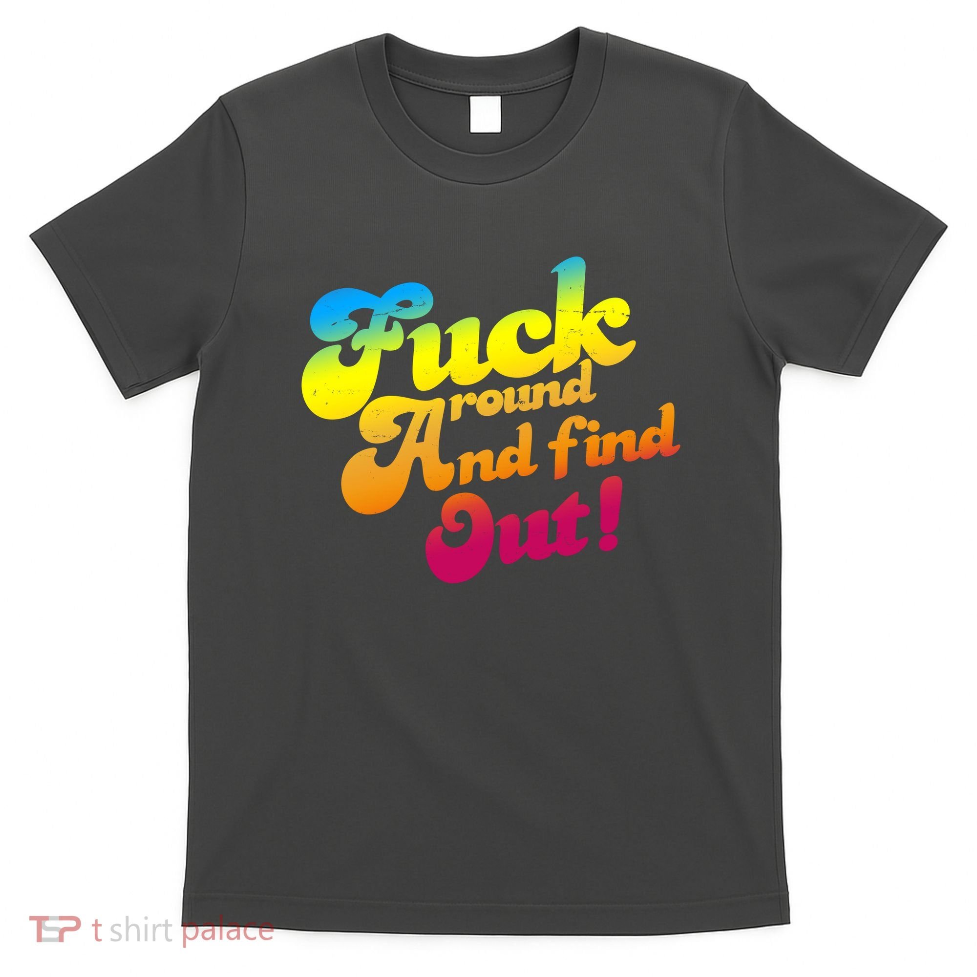Fuck Around Find Out Funny Colorful T-Shirt