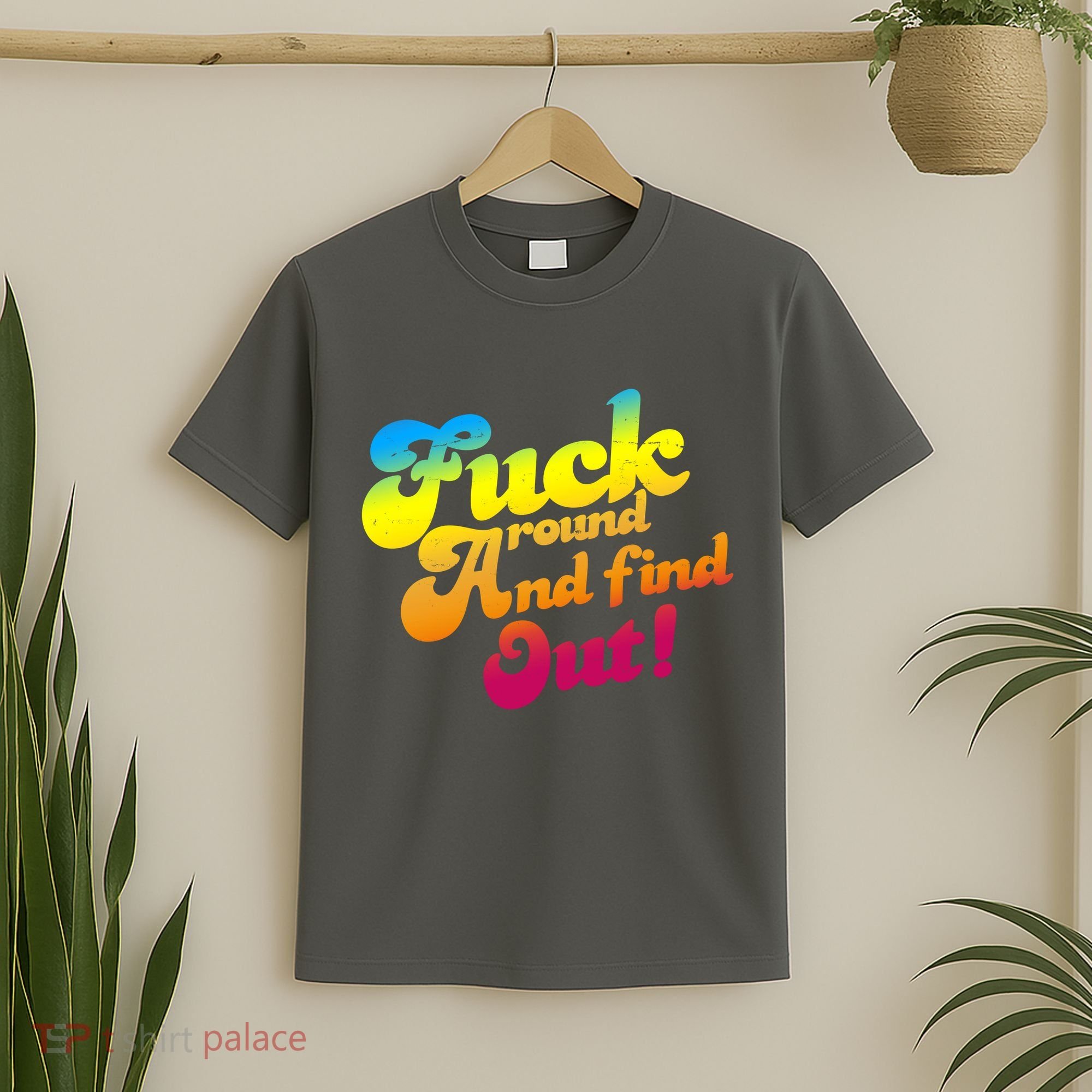 Fuck Around Find Out Funny Colorful T-Shirt