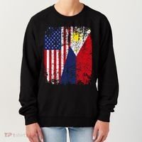 Filipino American Flag Usa Philippines Flag Women's Sweatshirt thumb 0