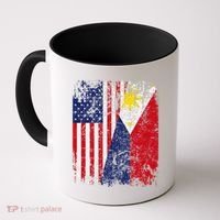 Filipino American Flag Usa Philippines Flag Coffee Mug thumb 0