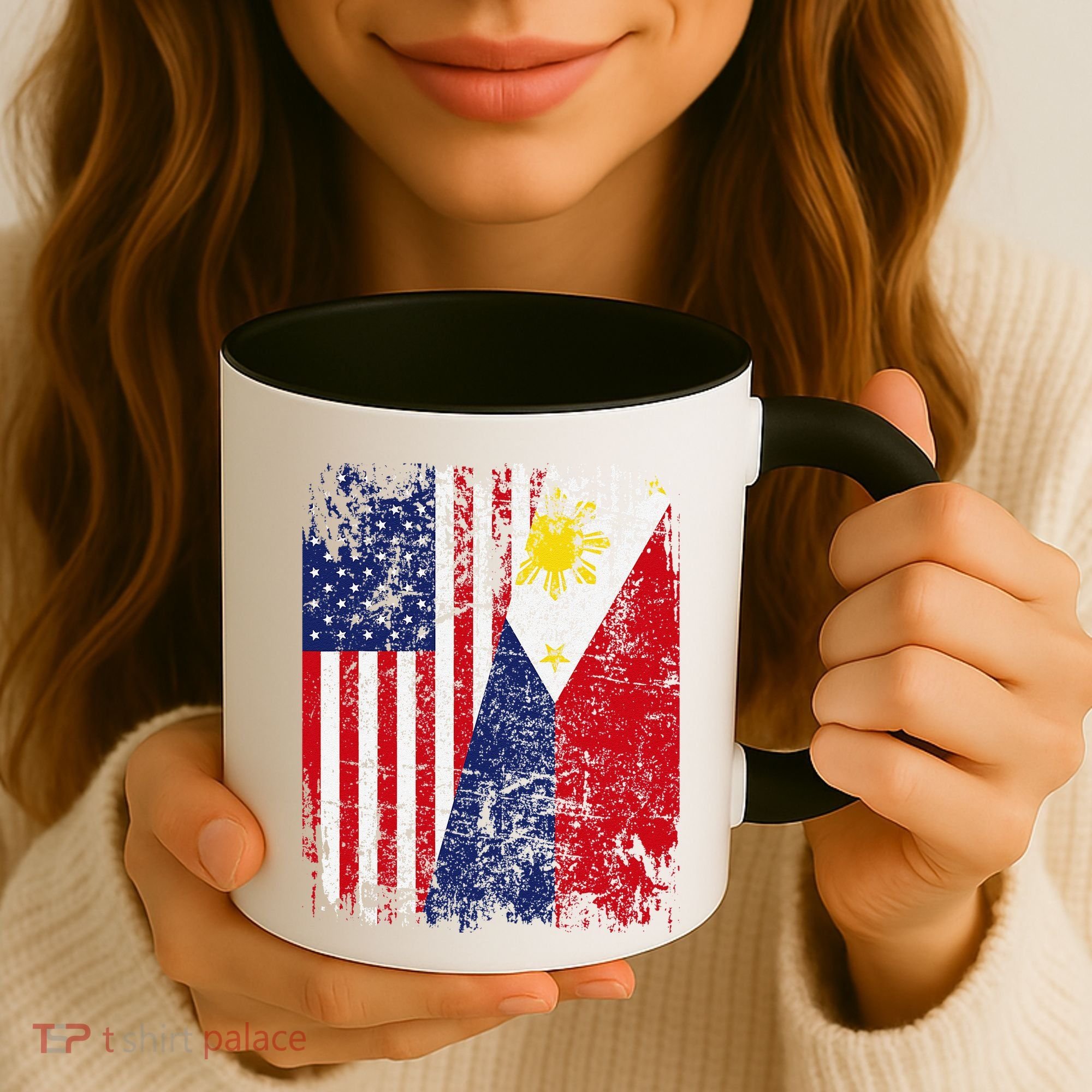 Filipino American Flag Usa Philippines Flag Coffee Mug