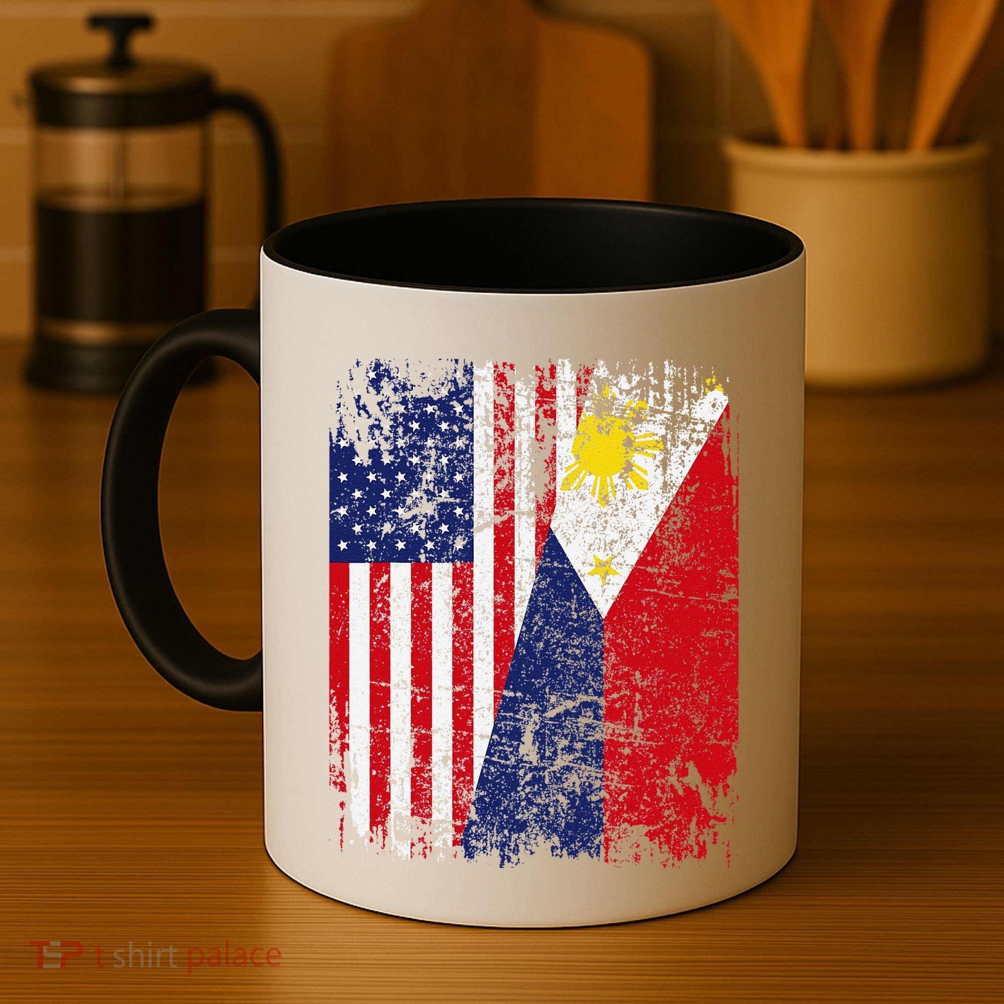Filipino American Flag Usa Philippines Flag Coffee Mug