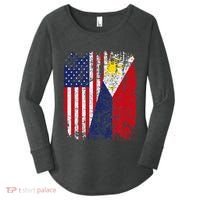 Filipino American Flag Usa Philippines Flag Women's Perfect Tri Tunic Long Sleeve Shirt thumb 0