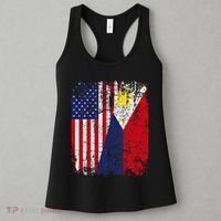 Filipino American Flag Usa Philippines Flag Women's Tank Top thumb 3
