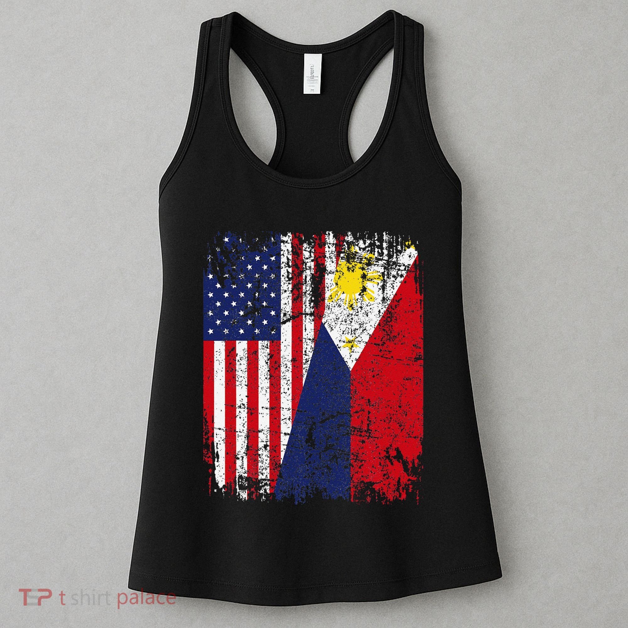 Filipino American Flag Usa Philippines Flag Women's Tank Top