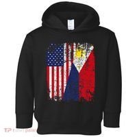 Filipino American Flag Usa Philippines Flag Toddler Hoodie thumb 0