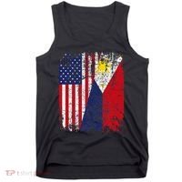 Filipino American Flag Usa Philippines Flag Tank Top thumb 0