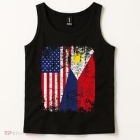 Filipino American Flag Usa Philippines Flag Tank Top thumb 2