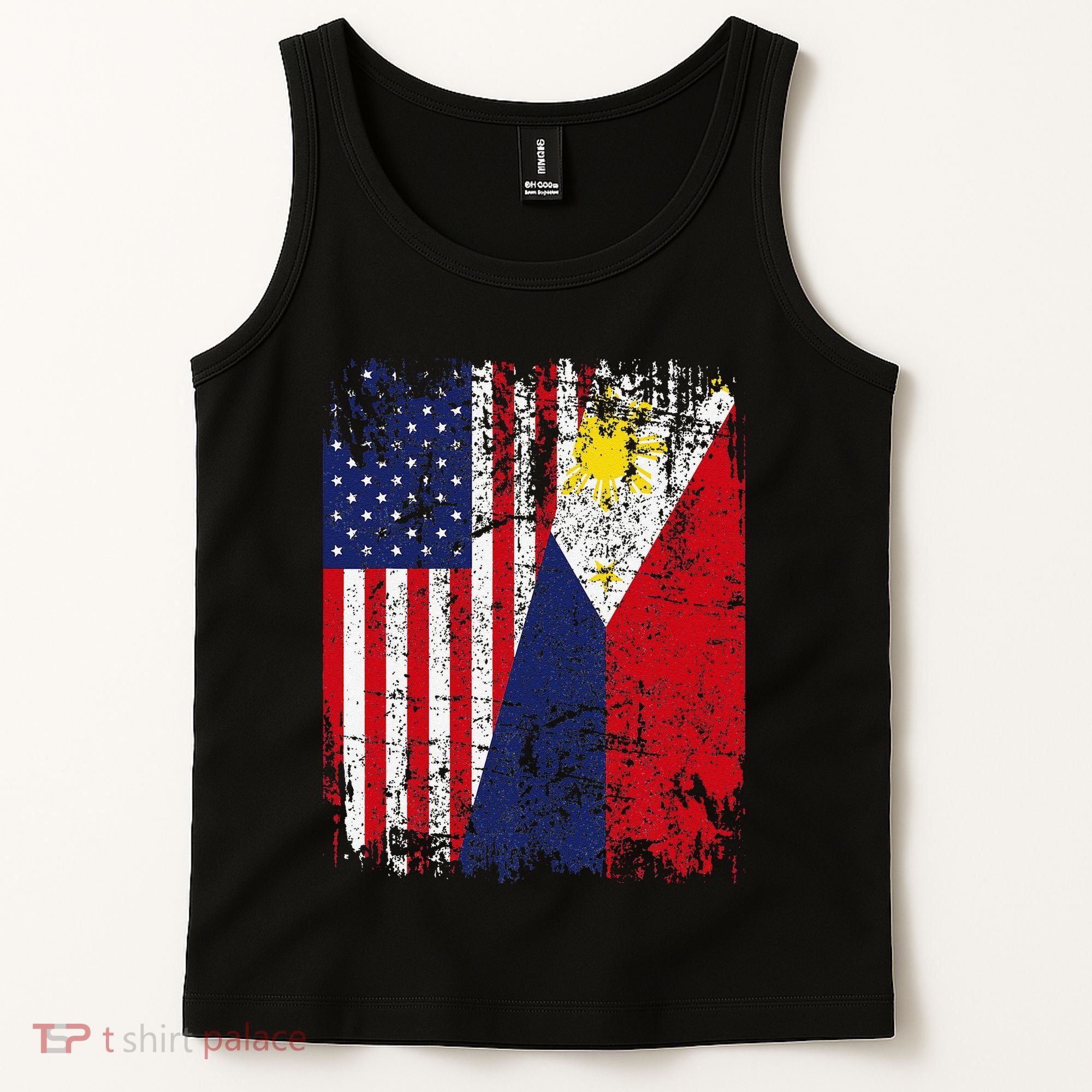 Filipino American Flag Usa Philippines Flag Tank Top