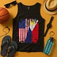 Filipino American Flag Usa Philippines Flag Tank Top thumb 4