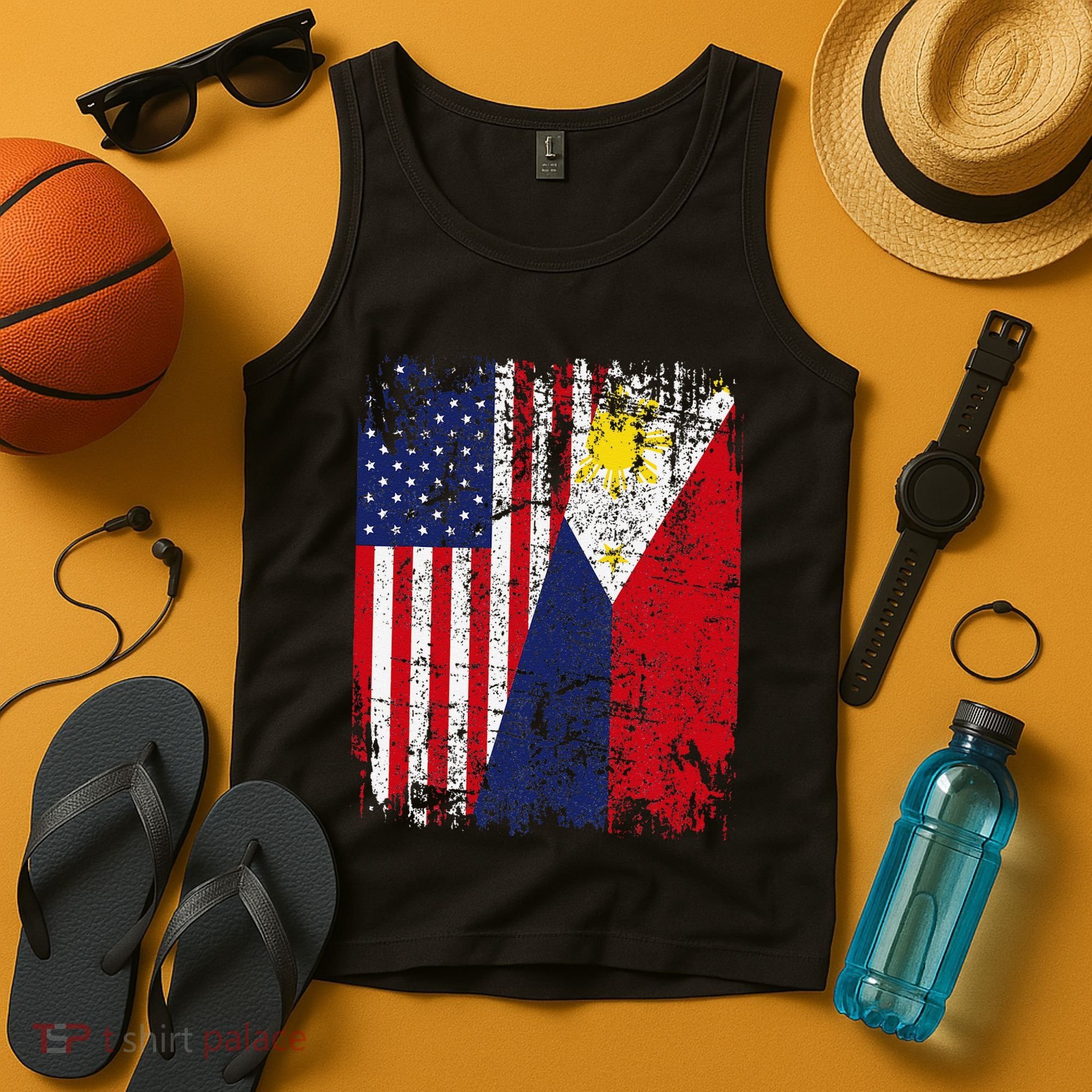 Filipino American Flag Usa Philippines Flag Tank Top