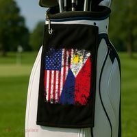 Filipino American Flag Usa Philippines Flag Golf Towel thumb 2