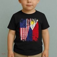 Filipino American Flag Usa Philippines Flag Toddler T-Shirt thumb 2