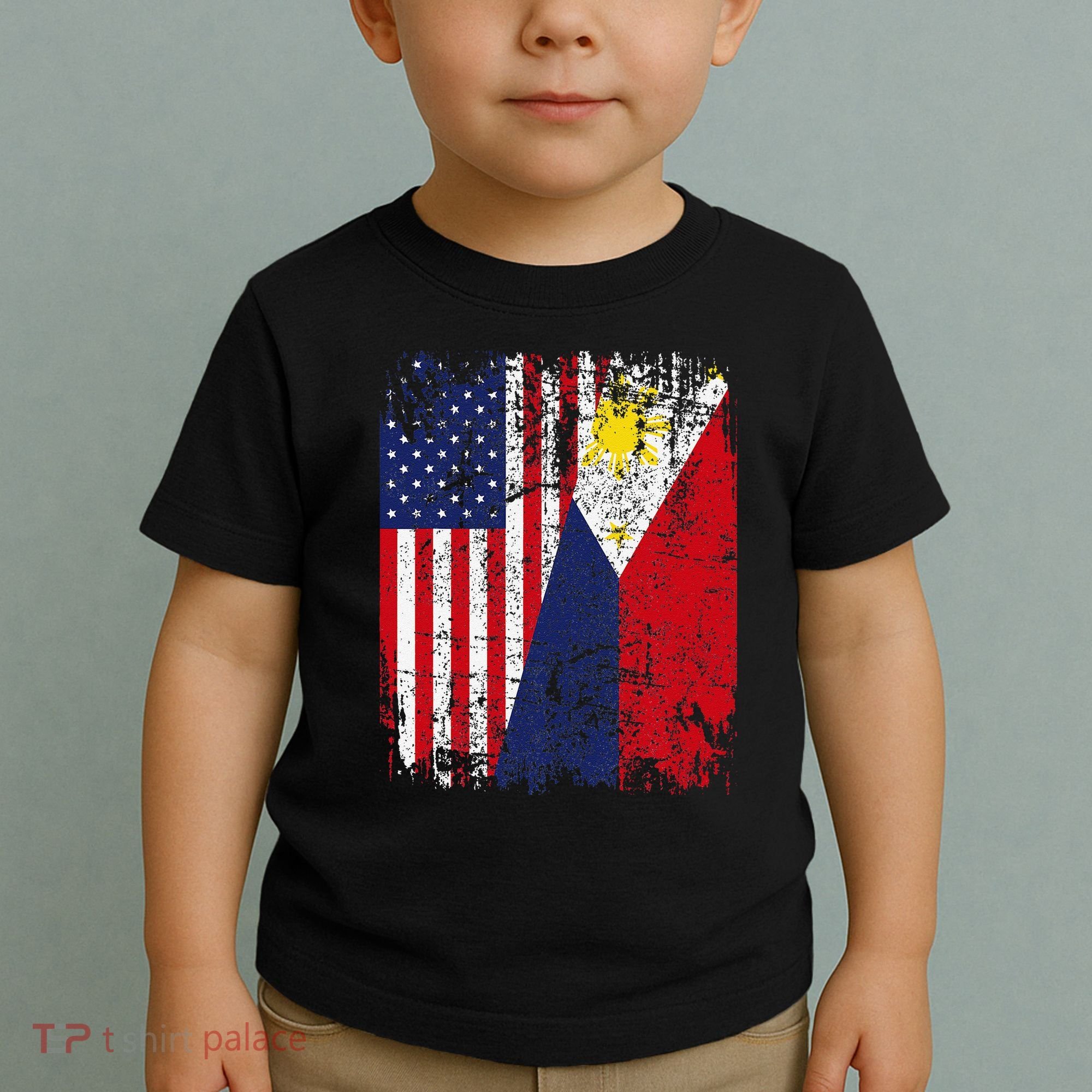 Filipino American Flag Usa Philippines Flag Toddler T-Shirt