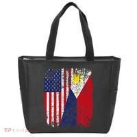 Filipino American Flag Usa Philippines Flag Tote Bag thumb 0
