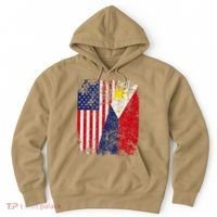 Filipino American Flag Usa Philippines Flag Hoodie thumb 0
