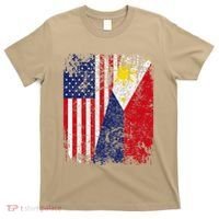 Filipino American Flag Usa Philippines Flag T-Shirt thumb 0