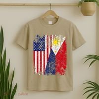 Filipino American Flag Usa Philippines Flag T-Shirt thumb 2