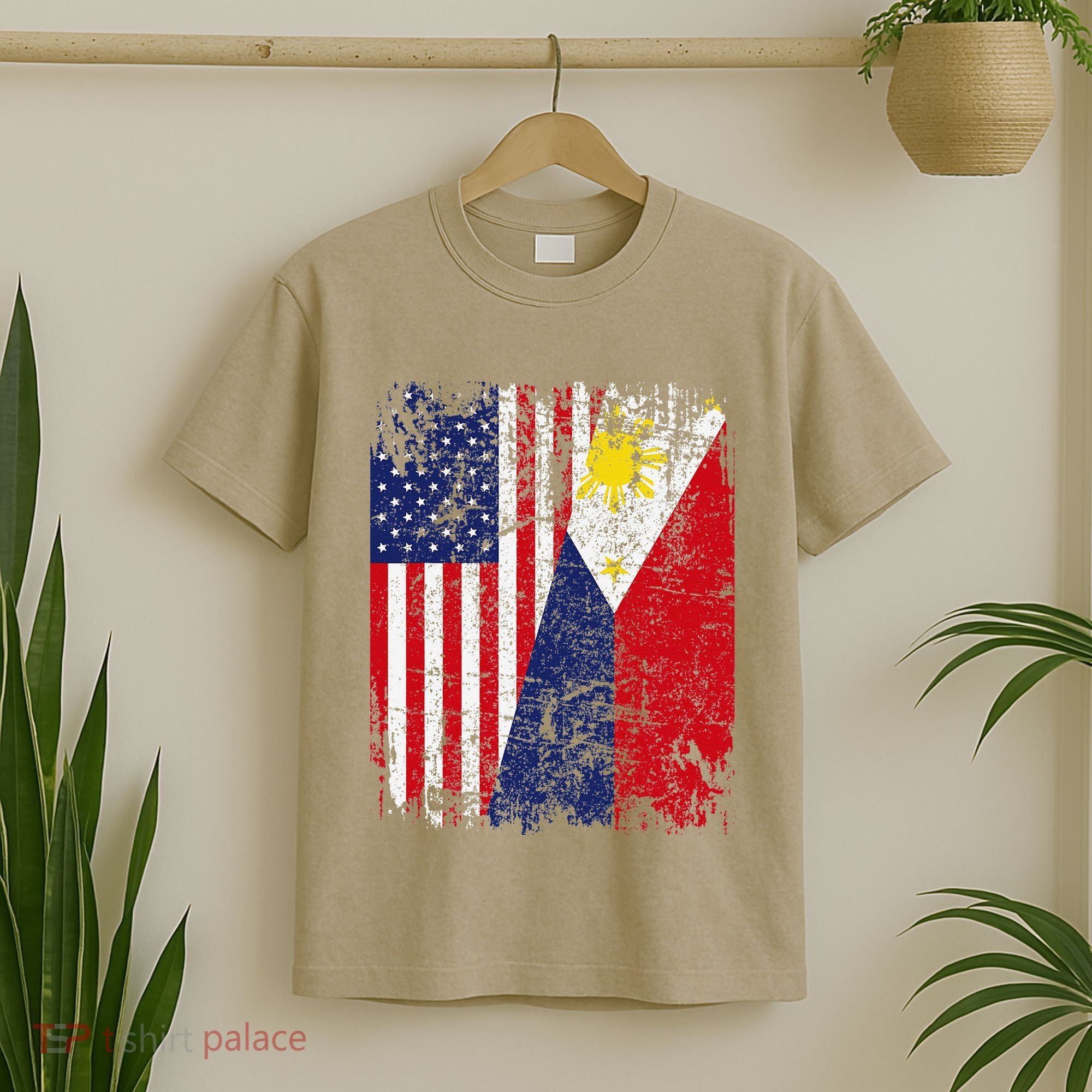 Filipino American Flag Usa Philippines Flag T-Shirt