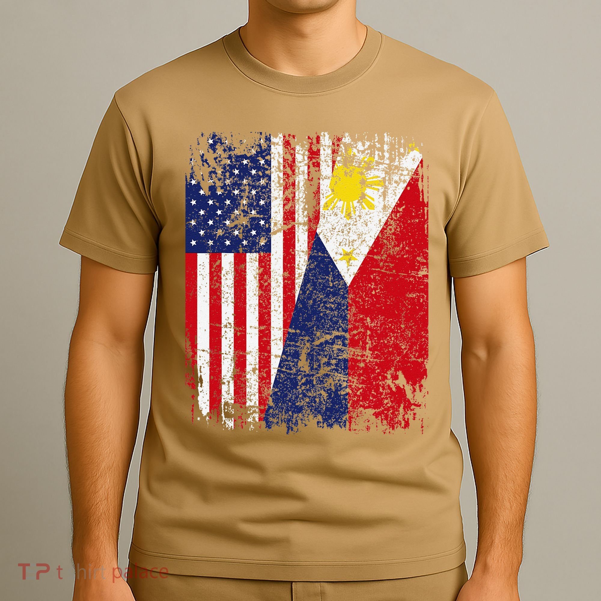 Filipino American Flag Usa Philippines Flag T-Shirt