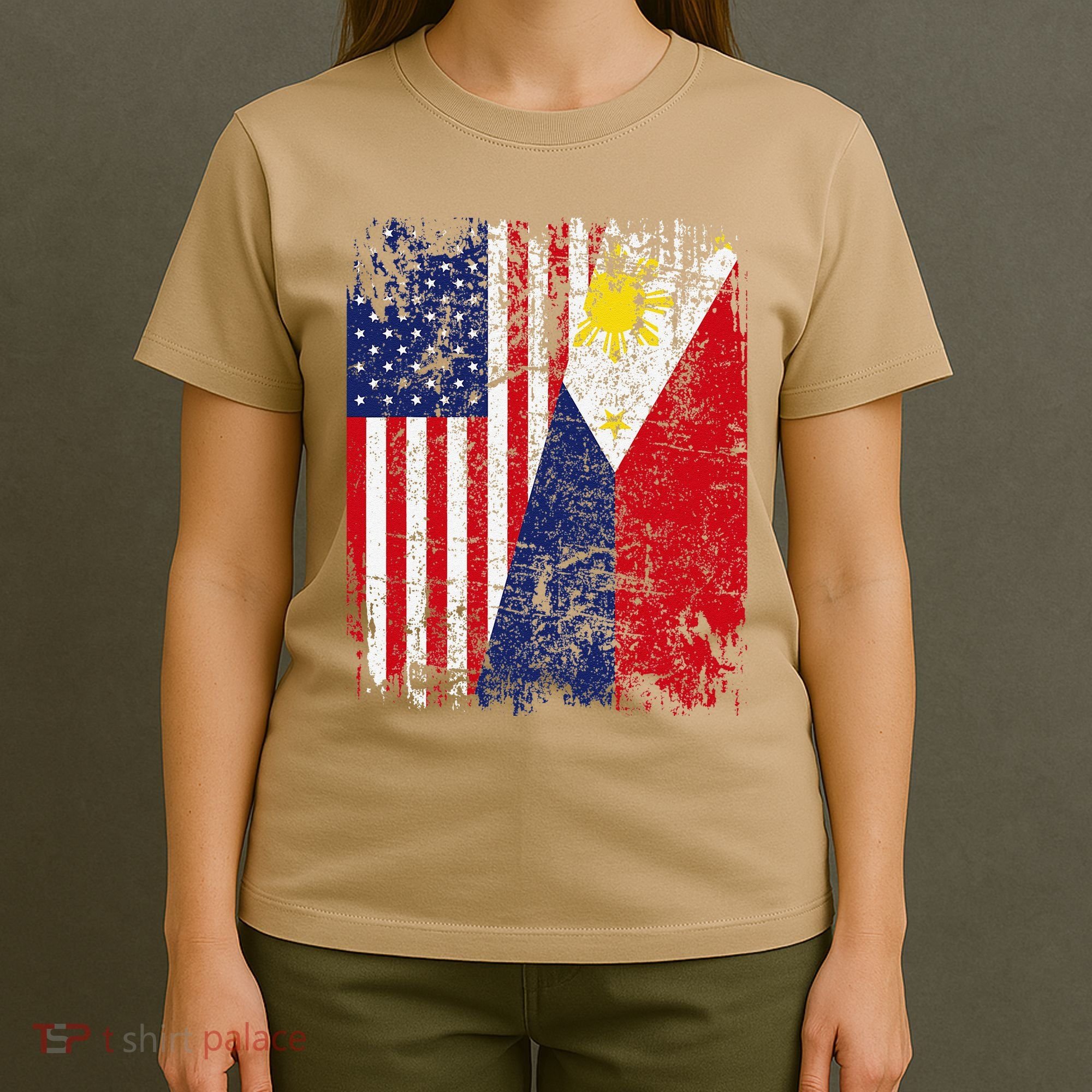 Filipino American Flag Usa Philippines Flag T-Shirt