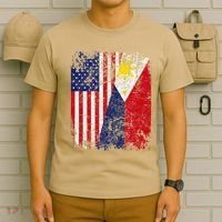 Filipino American Flag Usa Philippines Flag T-Shirt thumb 6