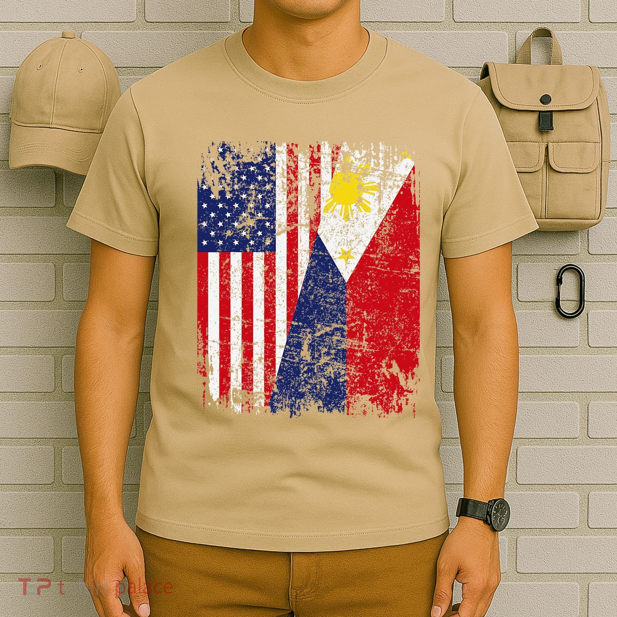 Filipino American Flag Usa Philippines Flag T-Shirt