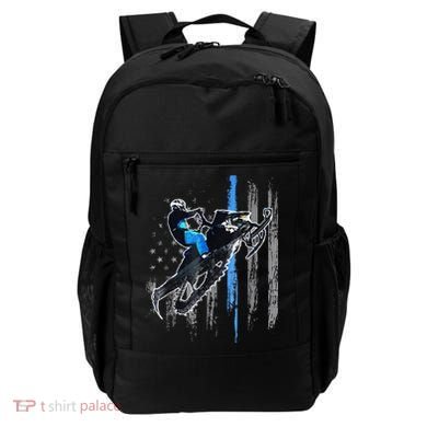Funny American Flag Snowmobile Snowmobile Riding Gift Backpack