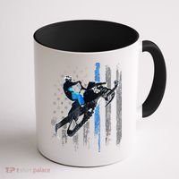 Funny American Flag Snowmobile Snowmobile Riding Gift Coffee Mug thumb 1