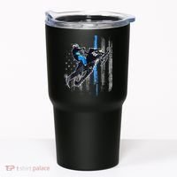 Funny American Flag Snowmobile Snowmobile Riding Gift Tumbler thumb 0