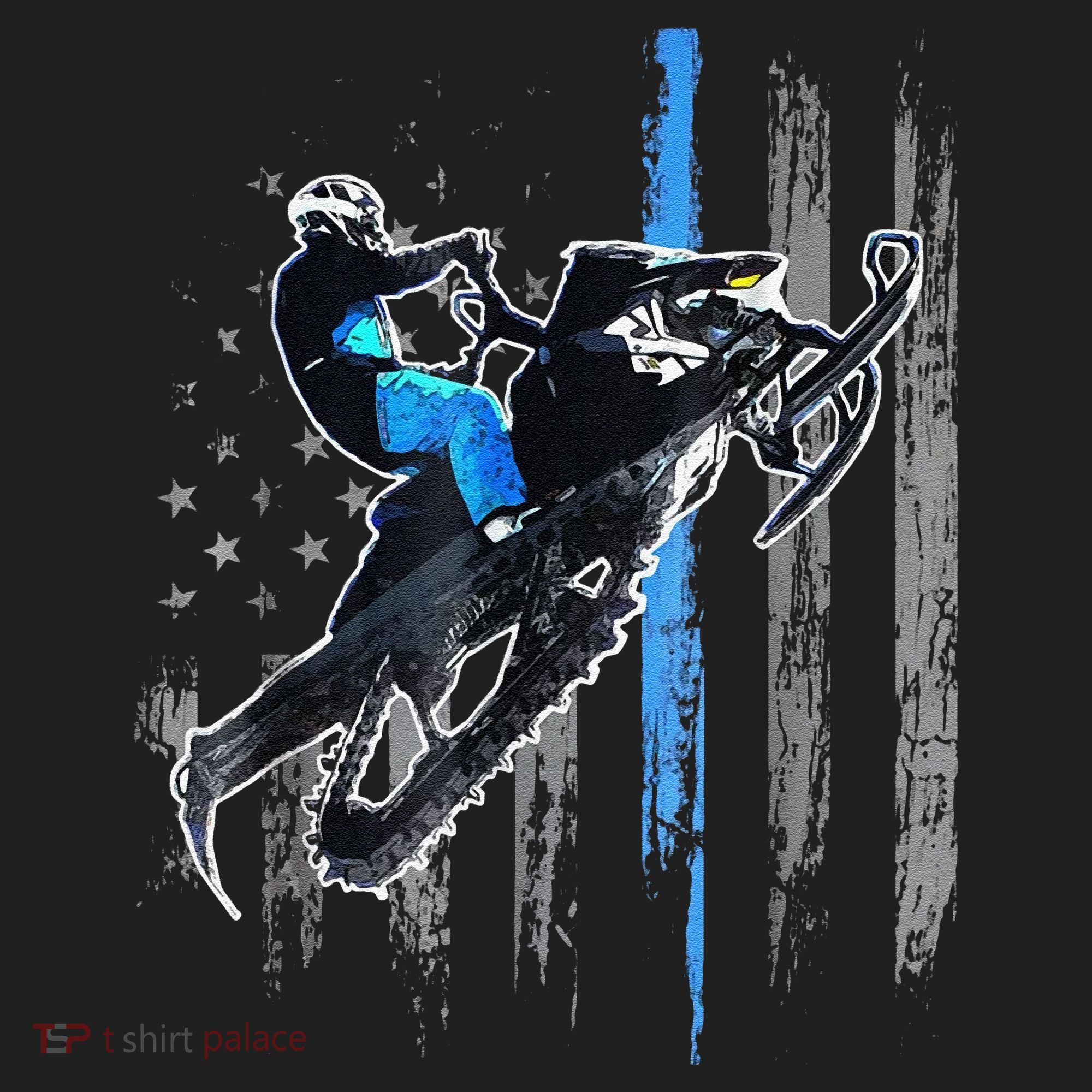 Funny American Flag Snowmobile Snowmobile Riding Gift Tumbler