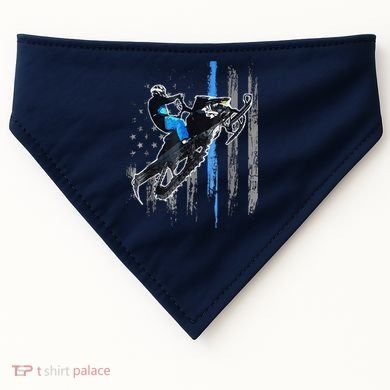 Funny American Flag Snowmobile Snowmobile Riding Gift USA-Made Doggie Bandana