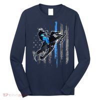 Funny American Flag Snowmobile Snowmobile Riding Gift Long Sleeve Shirt thumb 0
