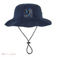 Funny American Flag Snowmobile Snowmobile Riding Gift Bucket Hat thumb 0