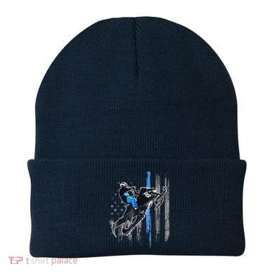 Funny American Flag Snowmobile Snowmobile Riding Gift Beanie