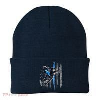Funny American Flag Snowmobile Snowmobile Riding Gift Beanie thumb 0