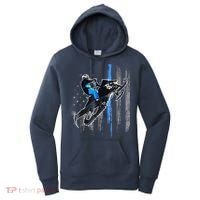 Funny American Flag Snowmobile Snowmobile Riding Gift Women's Hoodie thumb 0