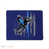 Funny American Flag Snowmobile Snowmobile Riding Gift Mousepad thumb 0