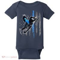 Funny American Flag Snowmobile Snowmobile Riding Gift Baby Bodysuit thumb 0